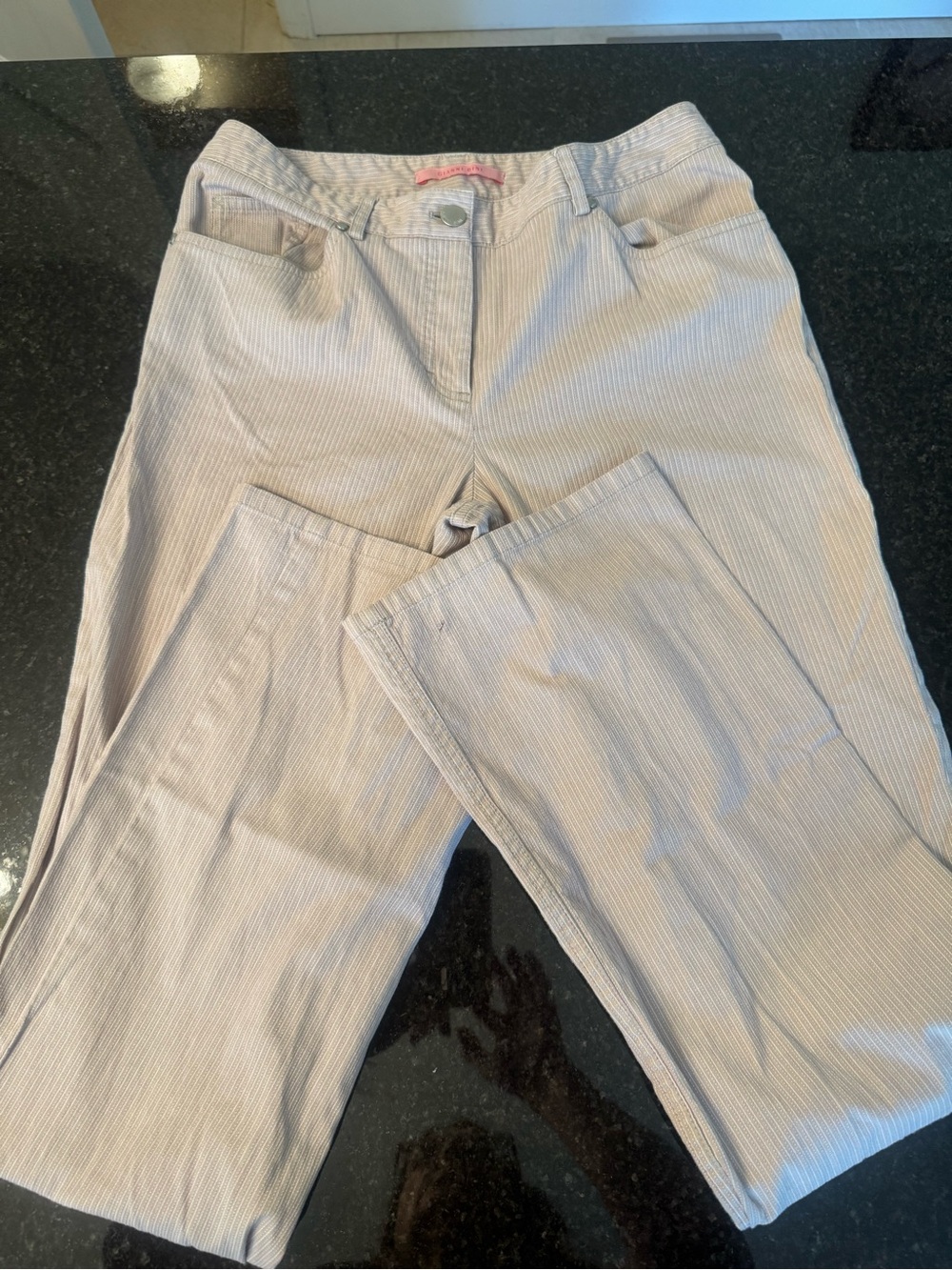 Women’s Light Beige striped Pants